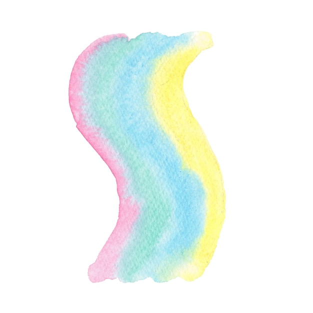 Aquarel illustratie handgeschilderde regenboog. Regenboog geïsoleerd op een witte achtergrond voor kaarten