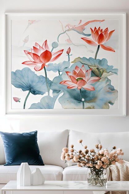 Foto aquarel illustratie van lentebloemen