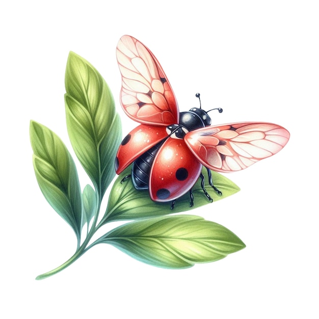 Aquarel Ladybug Clipart