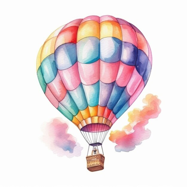 aquarel luchtballonnen