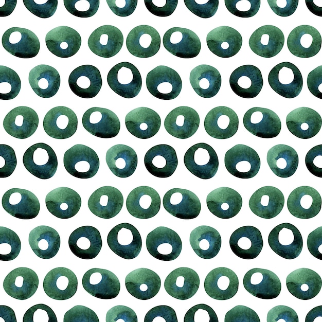 Aquarel naadloos patroon met citroenen groene takken en abstracte vlekken abstract