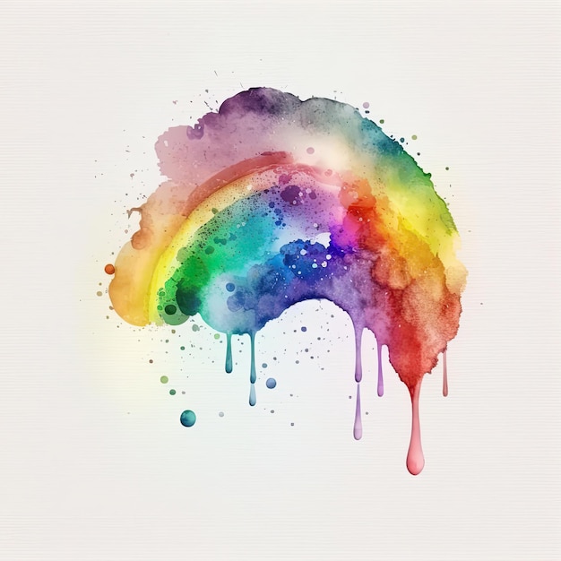 Aquarel Regenboog Illustratie AI Generatief