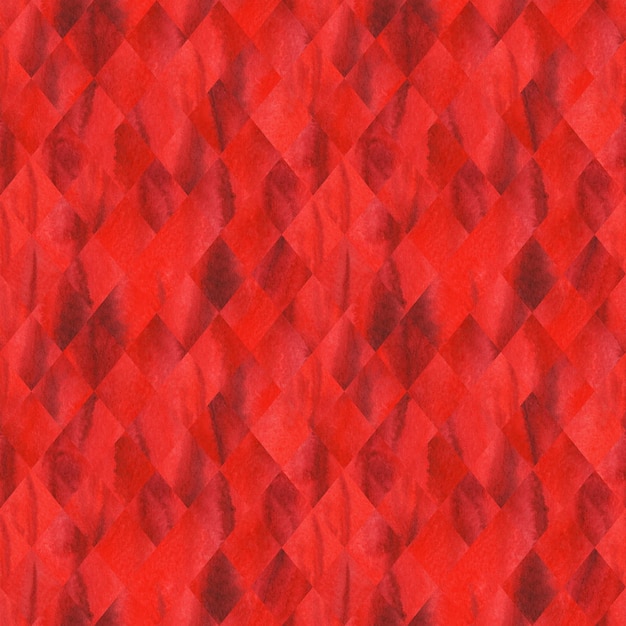 Aquarel rode robijn ruit geometrische naadloze patroon textuur achtergrond