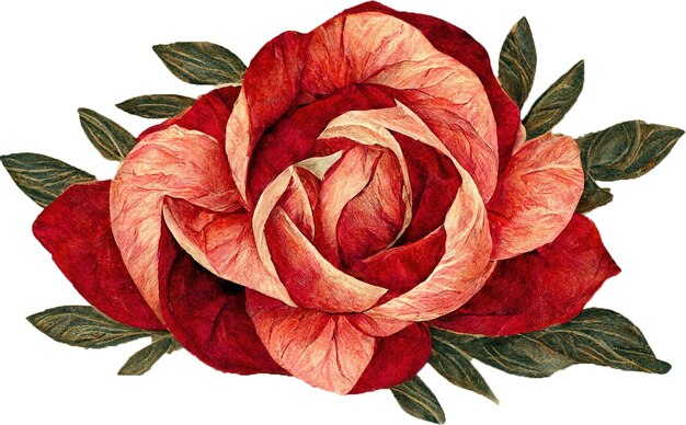 Aquarel rozen illustraties