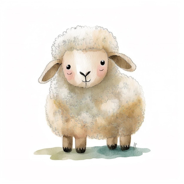 Aquarel Schapen