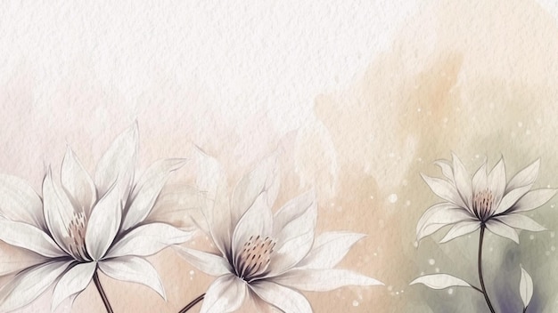 Aquarel schilderij van een bloem met een witte achtergrond