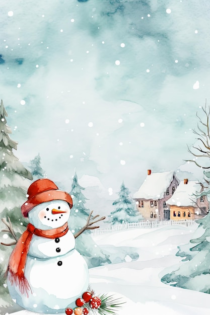 Aquarel Sneeuwpop Digitale Papers Winter Achtergronden Sneeuwpop Clipart Junk Journal Kit Winter Digitaal