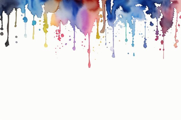 Aquarel splash inkt blauwe achtergrondafbeelding mooie kleur verf smudge effect eenvoudige achtergrond