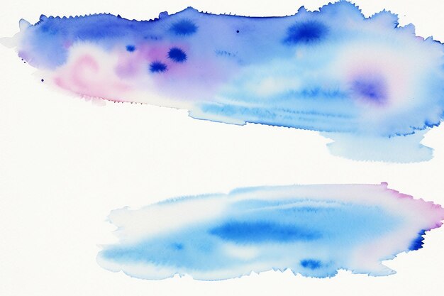 Foto aquarel splash inkt blauwe achtergrondafbeelding mooie kleur verf smudge effect eenvoudige achtergrond