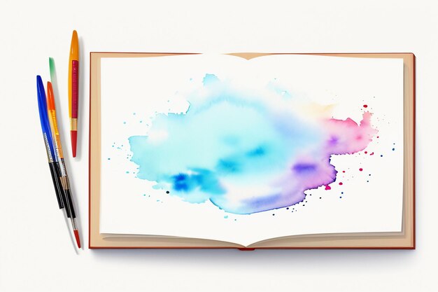 Aquarel splash inkt smudge stijl Chinese inkt schilderij ontwerp element achtergrond behang