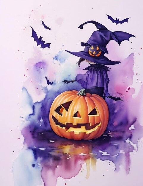 aquarel van Halloweens Factitive