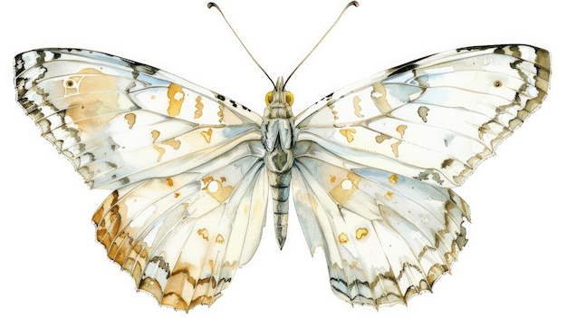 Aquarel vlinder schilderij geïsoleerd op witte achtergrond