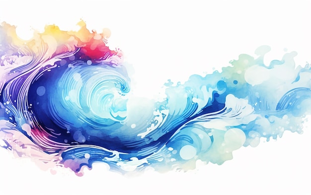 Aquarel Wave Sereniteit