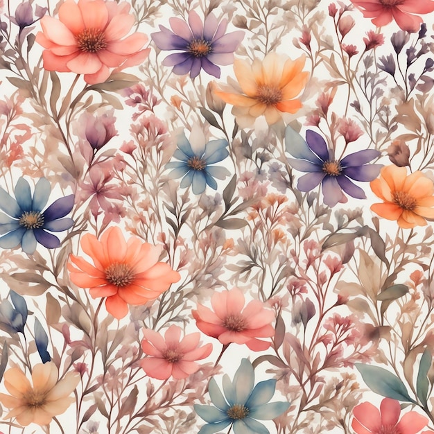 Aquarel Wildflower patroon