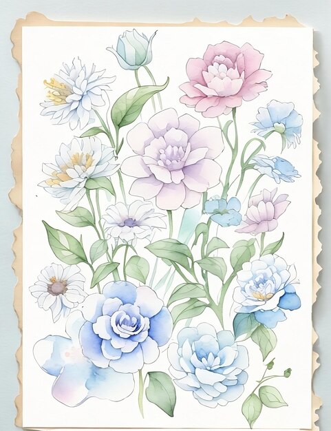 Aquarelbloemen