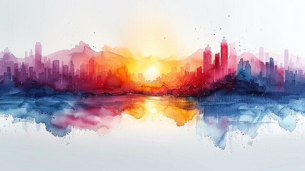 Foto aquarelillustratie van china