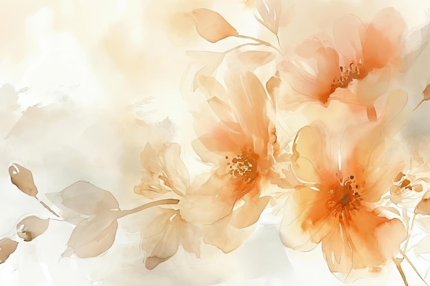 Aquarelillustratie van voorjaarsbloemen