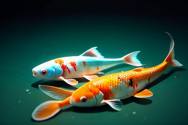 Aquarium fish aquarium beautiful koi breeds wallpaper background illustration