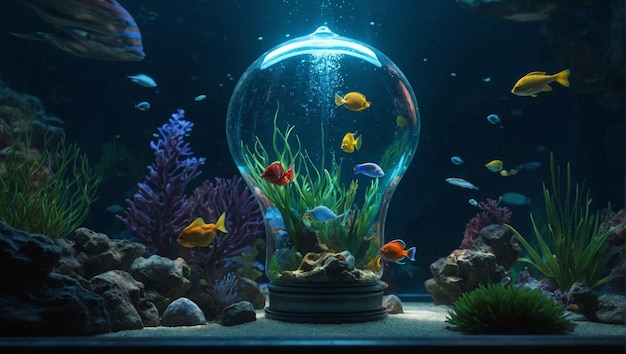 Photo aquarium fish background