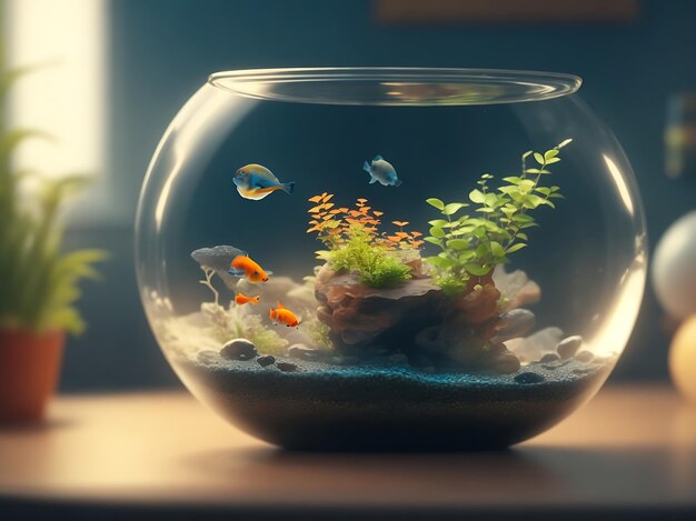 Photo a aquarium generative ai