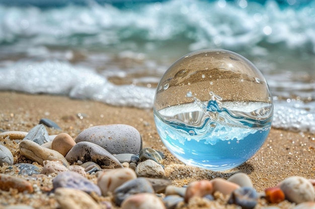 Aquatic Atmosphere Glass Ball Water Atmospherics with World Oceans Day