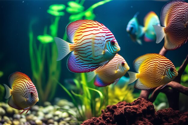 aquatic colorful fish