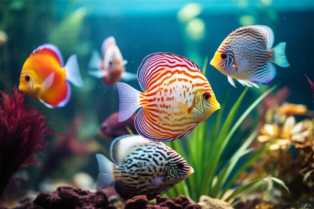 aquatic colorful fish