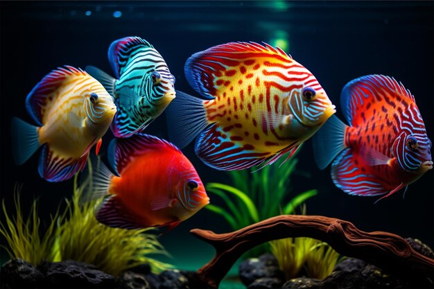 aquatic colorful fish