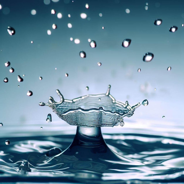 Photo aquatic elegance capturing the beauty of water splashes