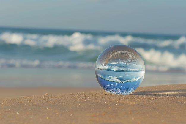 Водное спокойствие Стеклянный шар Вода успокаивает Всемирный день океанов Спокойствие