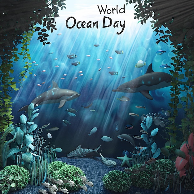 aquatisch leven in de oceaan oceaan dag