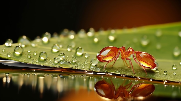 Foto aquatische micro-organismen hoge resolutie fotografisch creatief beeld