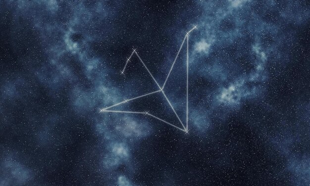 Aquila star constellation, night sky, constellation lines\
eagle