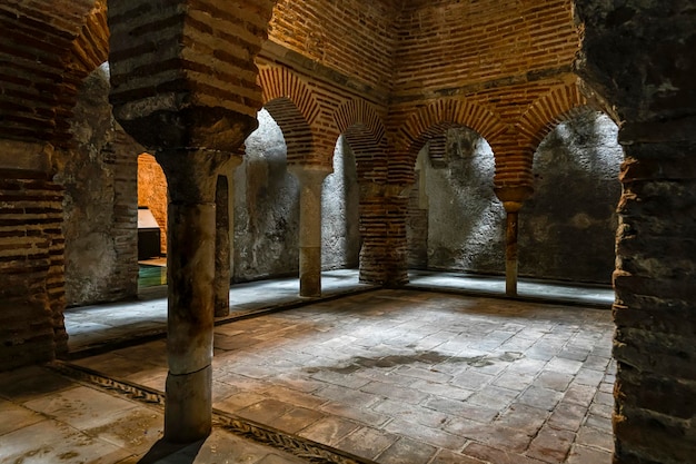 Arab baths of nasrid architecture in the kingdom of granada