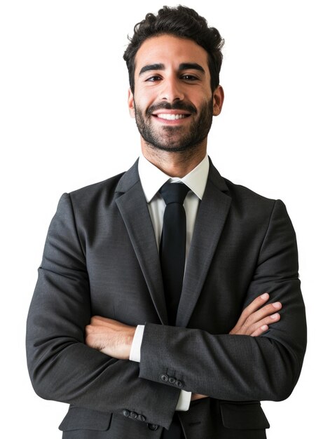 Arab business man with emotion transparent background