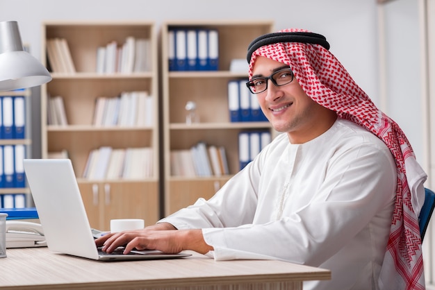 Arab businessman working in the office