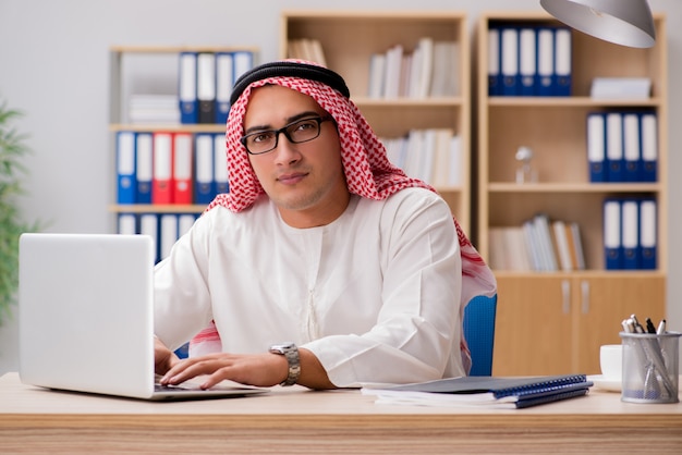 Arab businessman working in the office