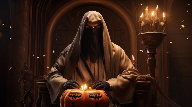 Arab Halloween Spooky Middle Eastern Celebration Illustration