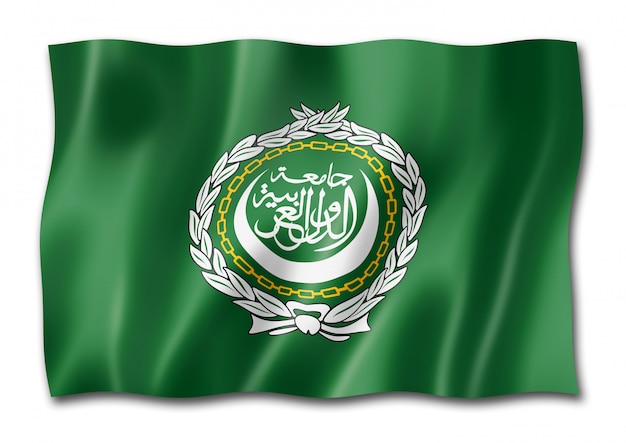 Arab League flag isolated on white