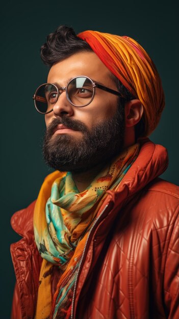 Arab man wearing glasses