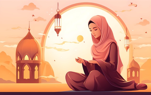 Arab Muslim girl character