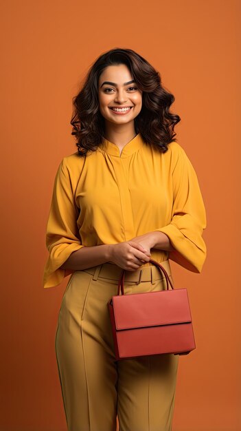 Arab woman holding a box