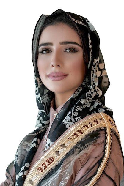 Arab woman in white background