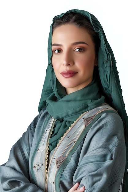 Arab woman in white background