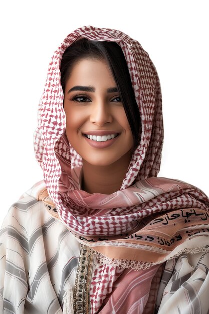 Arab woman in white background