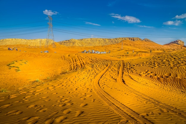 Arabian desert and transmission line