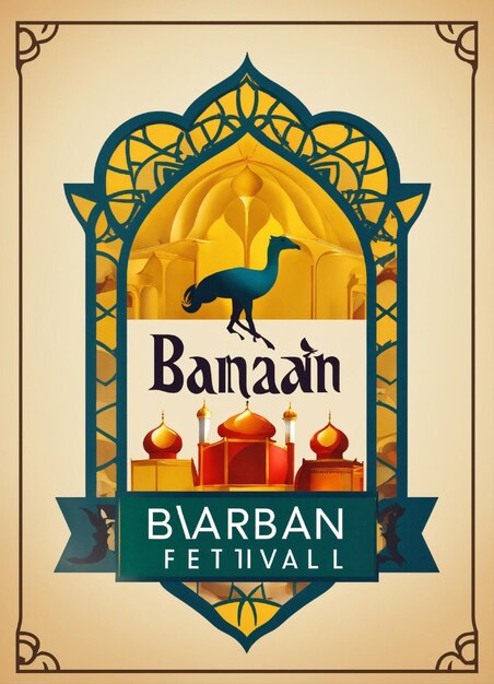 Photo arabian tent logo for bahrain food festival 2024