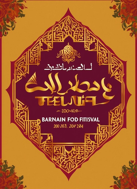 Арабский логотип палатки для Бахрейнского фестиваля еды 2024 года