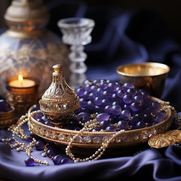 Arabic Allure Amethyst Ramadan background photo