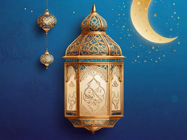 Photo arabic beautiful lantern image for poster or banner